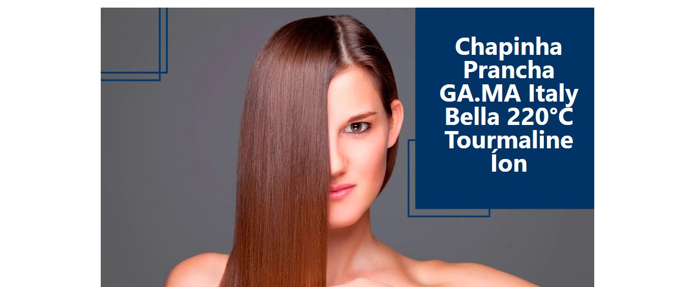 Chapinha Prancha de Cabelo Gama Italy  Bella Tourmaline Red Ion 220°C Bivolt Preto/Vermelho